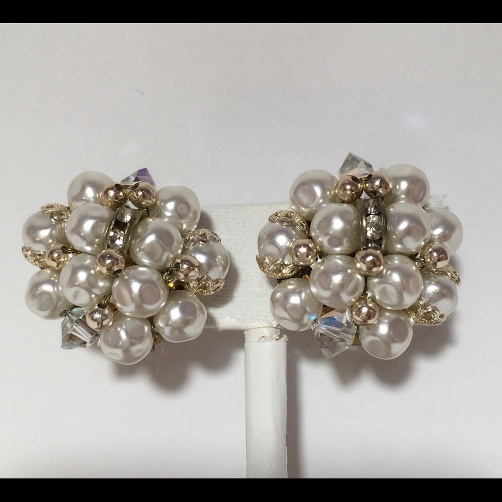 Clip on earrings Japan faux pearl